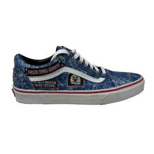 Vans Old Skool Cobra Kai Women's 9 Karate Blue White Skate Shoes New
